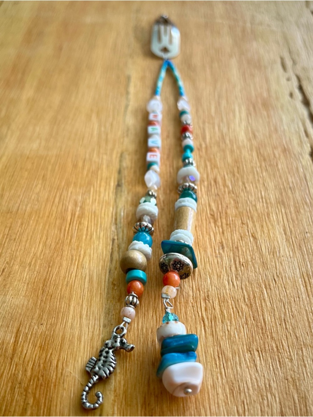 Boho Hair Beads-Handmade Hair Jewelry-Natural Materials-Coastal Collection-C2